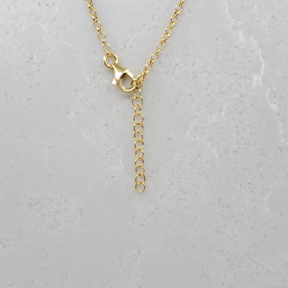 5 Turquoise Hearts Choker 14k Gold Plated on 925 - Picture 3 of 8